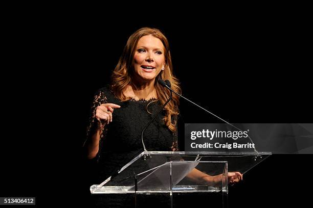 Trish Regan speaks onstage at Jefferson Awards Foundation 2016 NYC National Ceremony on March 2 at Gotham Hall in New York City.