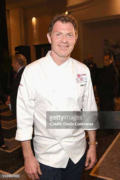 Chef Bobby Flay attends a Tribute Dinner Honoring Jonathan Waxman, Rob Sands and Richard Sands With Master Of Ceremonies Tom Colicchio Presented By...