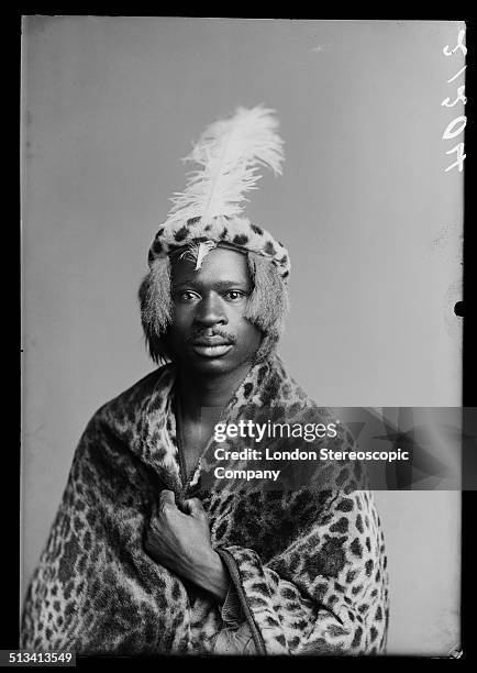 South African singer Josiah Semouse, a member of The African Choir, 1891. The choir, drawn from seven different South African tribes, toured Britain...