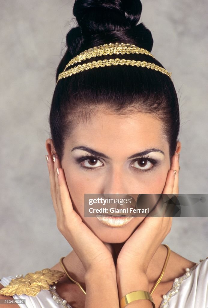 Maria Reyes, Miss Spain 1995, on a photo shoot like Venus , 23rd ...