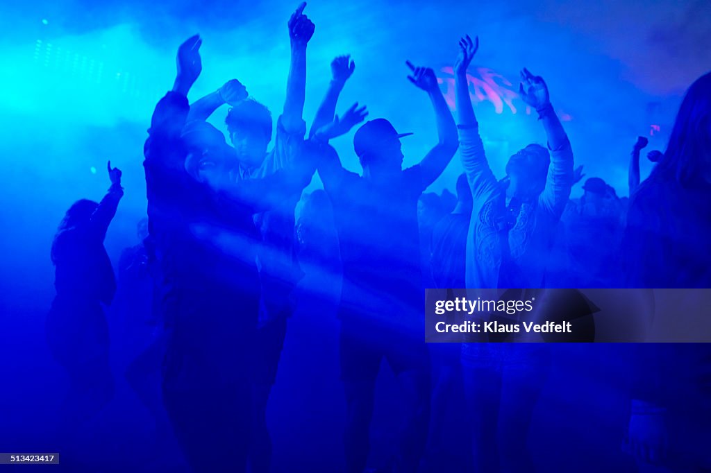 Des Raves Friends Dancing At Techno Rave Outside At Night High-Res Stock Photo ...