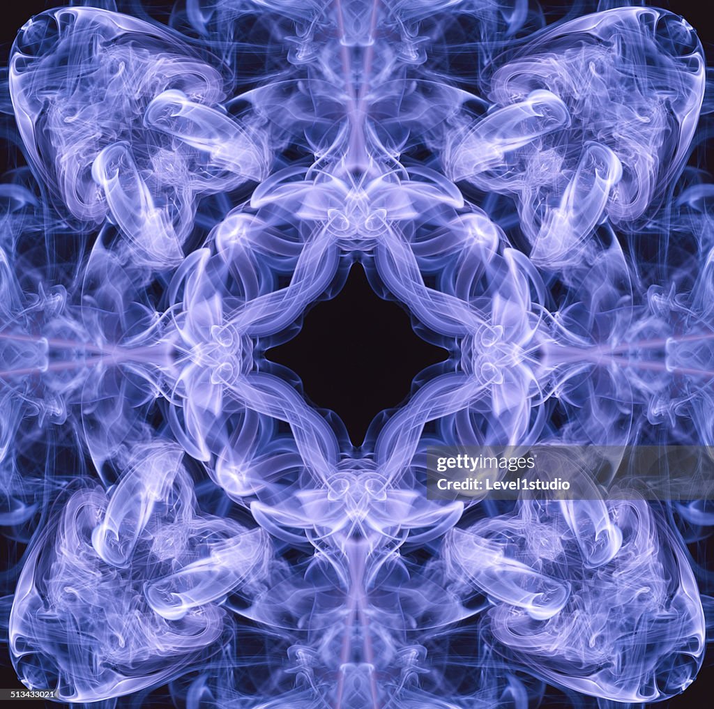 A geometric pattern of a smoke