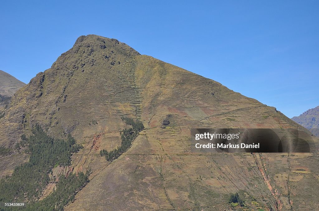 Mountain in Sacred Inca Valley in Pisac