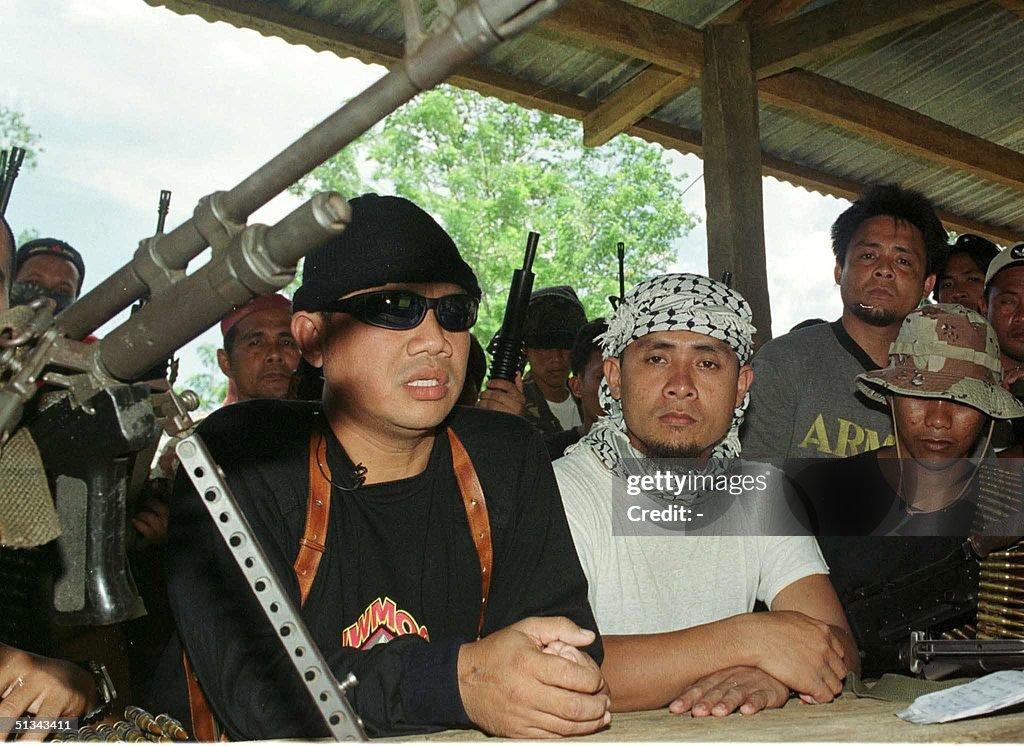 Photo dated 24 July 2000 shows Abu Sayyaf leader Abu Sabaya at their