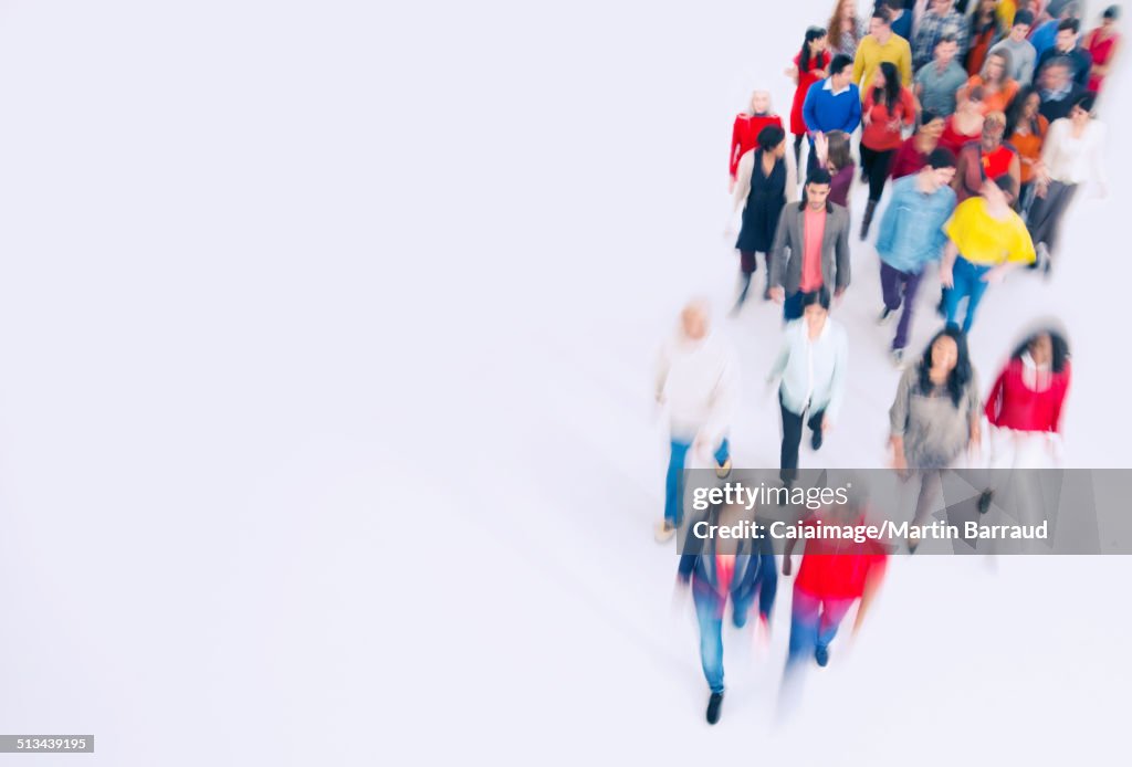 Crowd walking