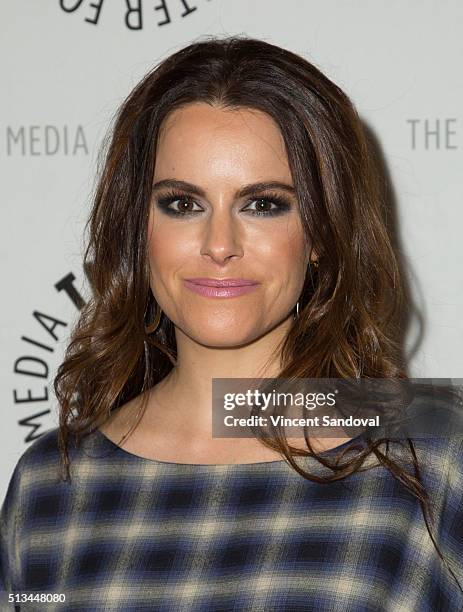 Actress Emily Hampshire attends Paley Center For Media Presents PaleyLive LA: An evening with "Schitt's Creek" at The Paley Center for Media on March...