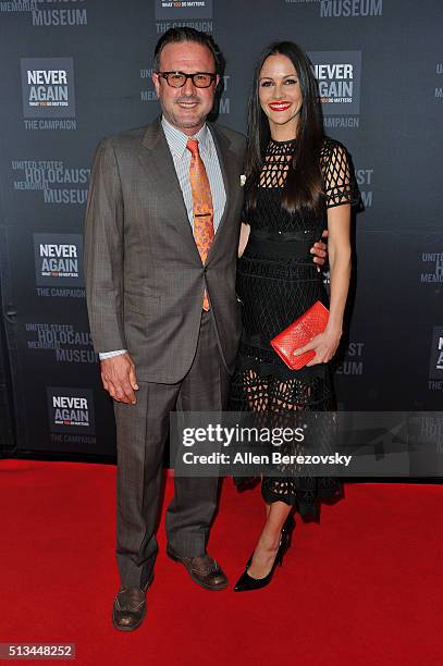 Actor David Arquette and wife Christina McLarty attend the 2016 Los Angeles Dinner: What You Do Matters presented by the United States Holocaust...