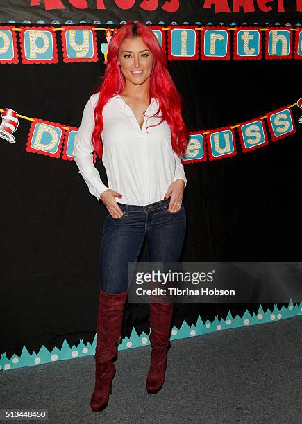 Natalie Eva Marie attends the Read Across America event at Lindbergh Elementary School on March 2, 2016 in Lynwood, California.