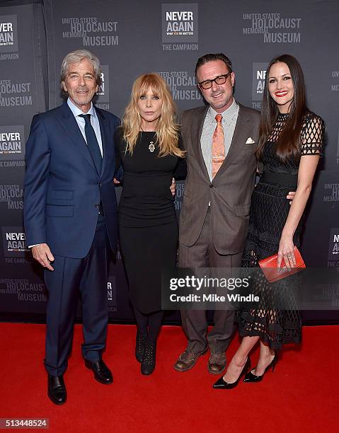 Todd Morgan, Rosanna Arquette, David Arquette and Christina McLarty attend the United States Holocaust Memorial Museum presents 2016 Los Angeles...