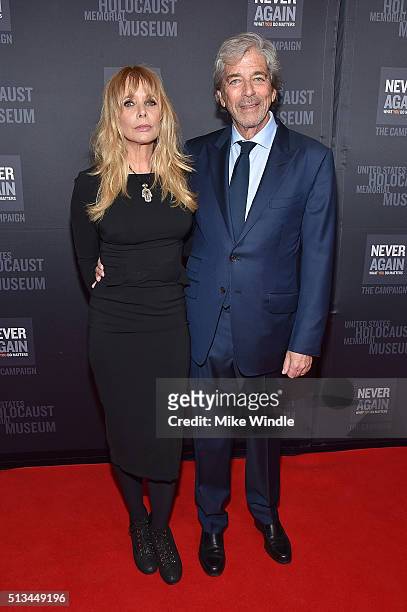 Rosanna Arquette and Todd Morgan attend the United States Holocaust Memorial Museum presents 2016 Los Angeles Dinner: What You Do Matters at The...