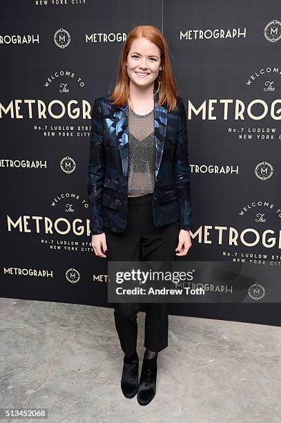 Actress Crosby Fitzgerald attends the Metrograph opening night at Metrograph on March 2, 2016 in New York City.