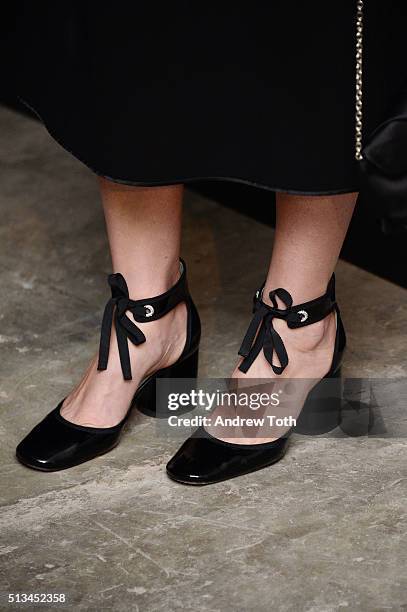 Gretchen Mol, shoe detail, attends the Metrograph opening night at Metrograph on March 2, 2016 in New York City.