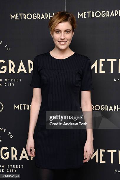 Greta Gerwig attends the Metrograph opening night at Metrograph on March 2, 2016 in New York City.