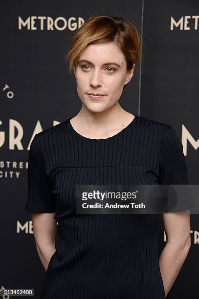 Greta Gerwig attends the Metrograph opening night at Metrograph on March 2, 2016 in New York City.