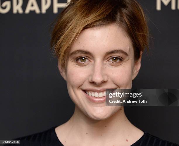 Greta Gerwig attends the Metrograph opening night at Metrograph on March 2, 2016 in New York City.