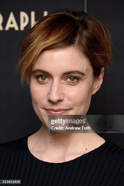 Greta Gerwig attends the Metrograph opening night at Metrograph on March 2, 2016 in New York City.