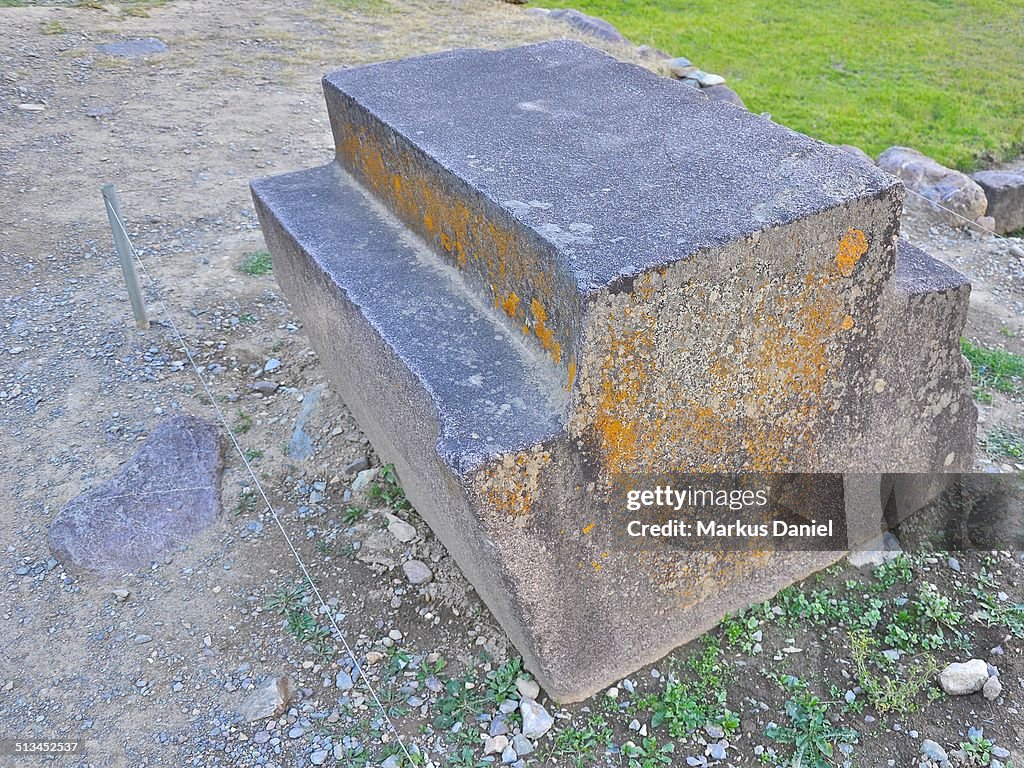 Stone of Inca Ruins in Ollantaytambo, Peru