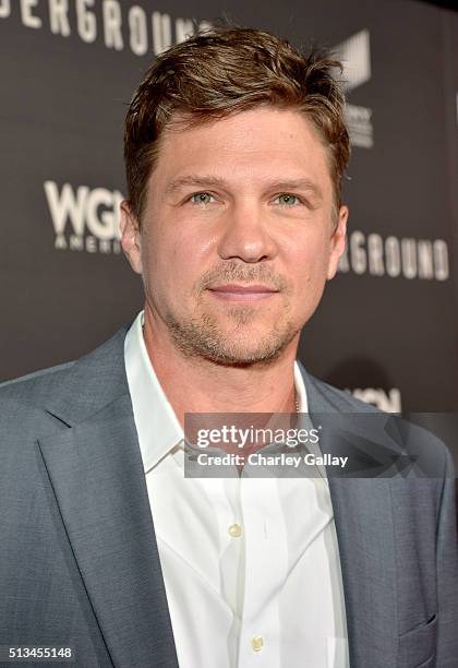 Actor Marc Blucas attends WGN America's "Underground" World Premiere on March 2, 2016 in Los Angeles, California.