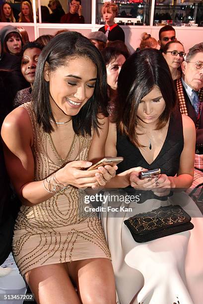 Josephine Jobert and Flavie Pean attend the Christophe Guillarme show as part of the Paris Fashion Week Womenswear Fall/Winter 2016/2017 on March 2,...