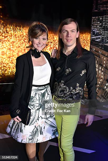 Annabelle Milot and Christophe Guillarme attend the Christophe Guillarme show as part of the Paris Fashion Week Womenswear Fall/Winter 2016/2017 on...