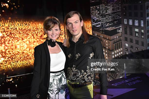Annabelle Milot and Christophe Guillarme attend the Christophe Guillarme show as part of the Paris Fashion Week Womenswear Fall/Winter 2016/2017 on...