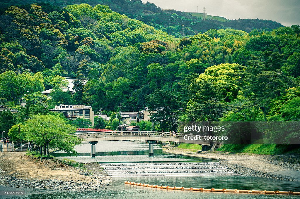 Uji River in Summer in Uji Kyoto Japan