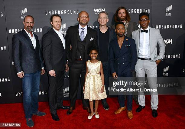 Christopher Meloni, PJ Marshall, Anthony Hemingway, Darielle Stewart, Reed Diamond, Christopher Backus, Johnny Ray Gill and Renwick D. Scott arrive...