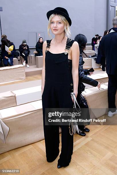 Actress Sophie Kennedy Clark attends the Chloe show as part of the Paris Fashion Week Womenswear Fall/Winter 2016/2017. Held at Grand Palais on March...