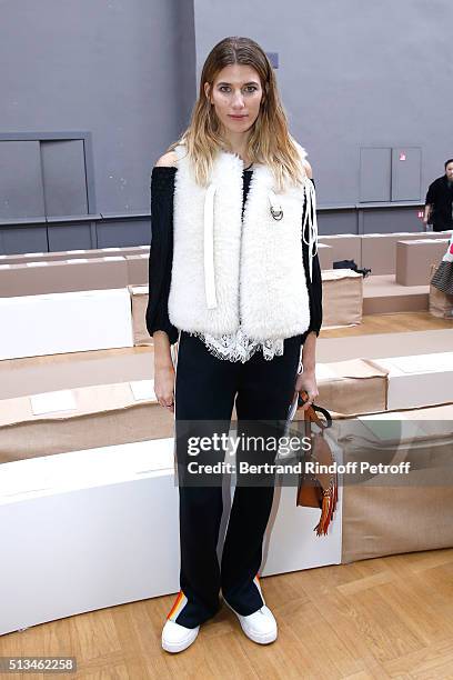 Veronika Heilbrunner attends the Chloe show as part of the Paris Fashion Week Womenswear Fall/Winter 2016/2017. Held at Grand Palais on March 3, 2016...