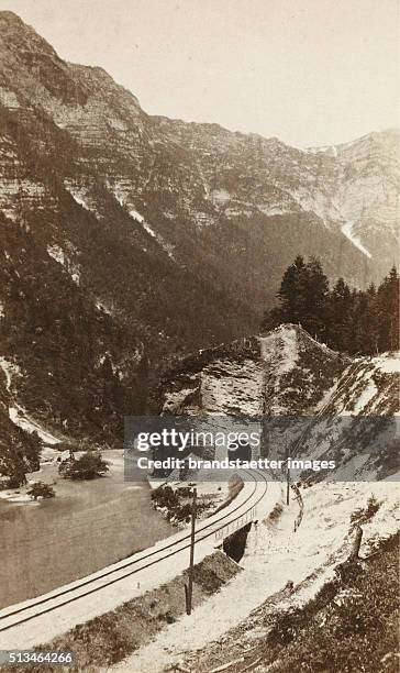 Koppental with Salzkammergut railway, circa 1877. Carte de Visite. Photograph by Baldi & Wrthle. By Baldi & Wrthle.