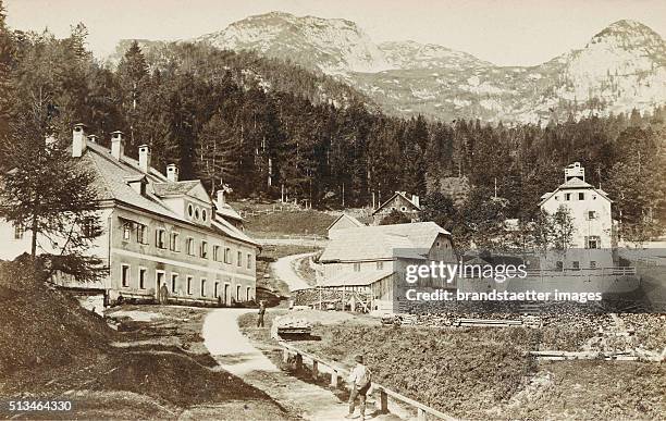 The k. K. Salzberg of Altaussee, circa 1880. Cabinet format. Photograph by Michael Moser. By Michael Moser.