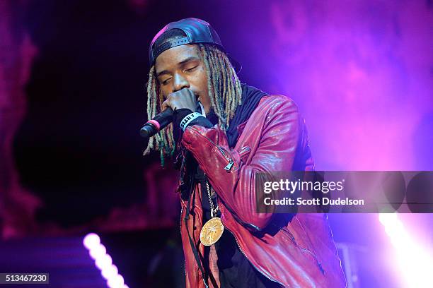 Rapper Fetty Wrap performs onstage at The Forum on February 28, 2016 in Inglewood, California.