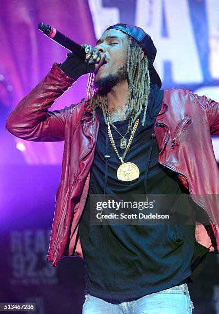 Rapper Fetty Wrap performs onstage at The Forum on February 28, 2016 in Inglewood, California.