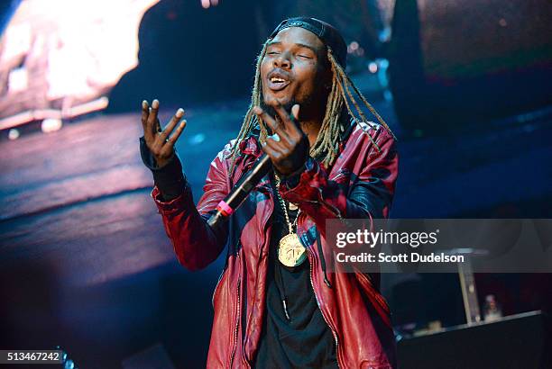 Rapper Fetty Wrap performs onstage at The Forum on February 28, 2016 in Inglewood, California.