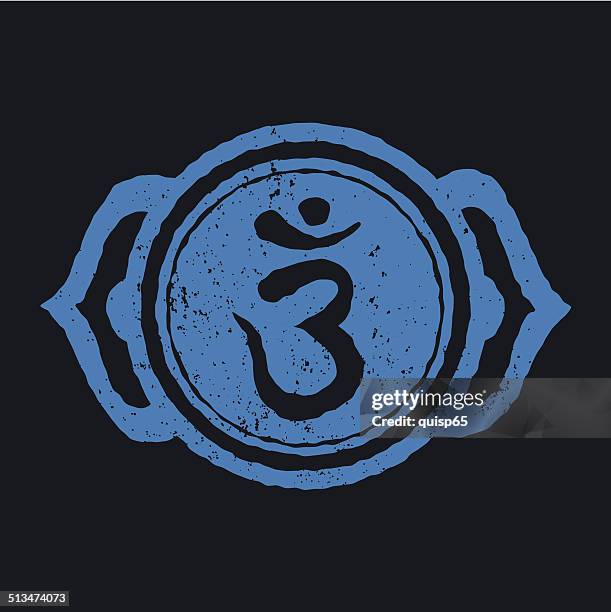 third eye chakra - grunge - third eye vector stock illustrations