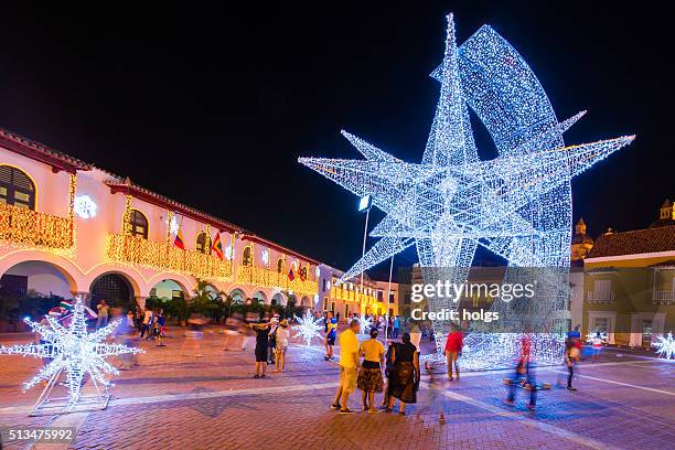 plaza de los coches in cartagena, colombia - coches stock pictures, royalty-free photos & images