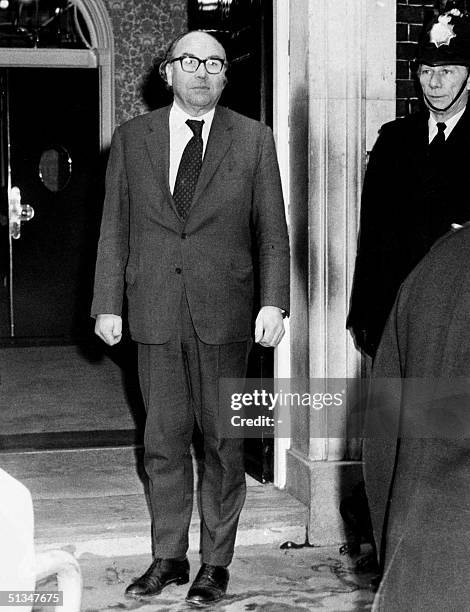 British Home Secretary Roy Jenkins arrives at 10 Downing Street 05 March 1974. Active in British politics for half a century, Roy Jenkins entered the...