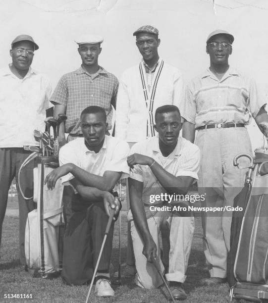 Carter Williams and D Arnett Murphy during a golf tournament, 1946.