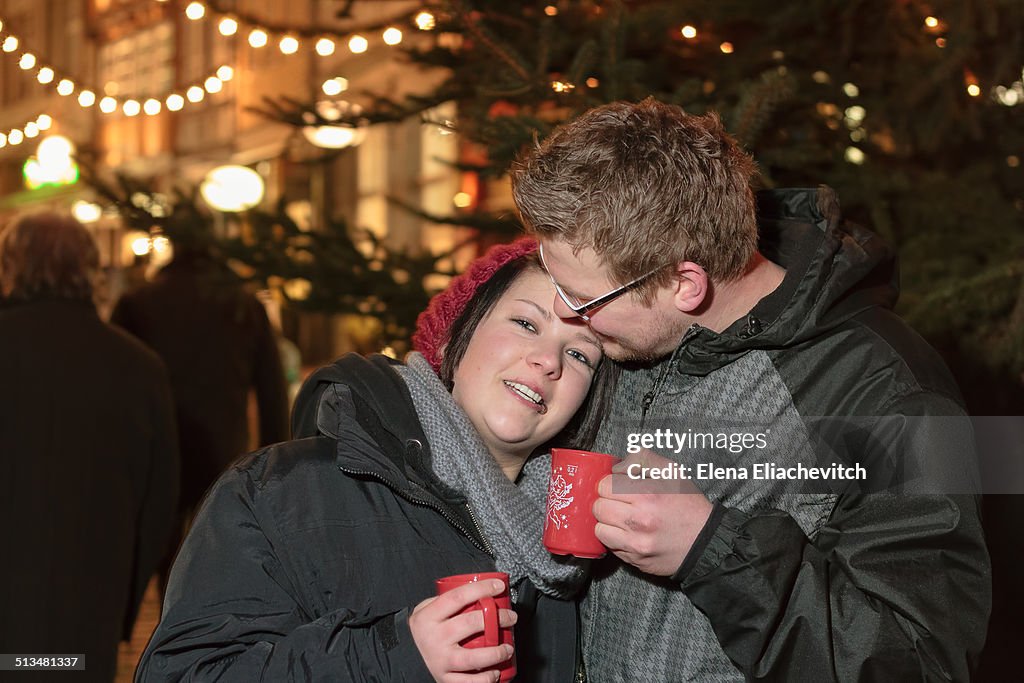 Couple at the Christmas market