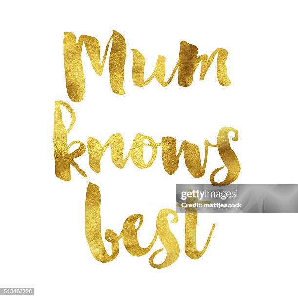 Mother Lettering Gold Gold Glitter Mothers Day Text High-Res Vector Graphic - Getty Images