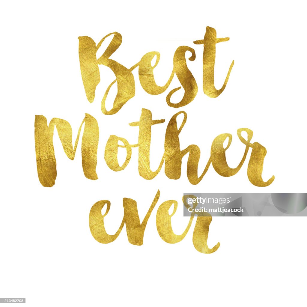 Mother Lettering Gold Gold Glitter Mothers Day Text High-Res Vector Graphic - Getty Images