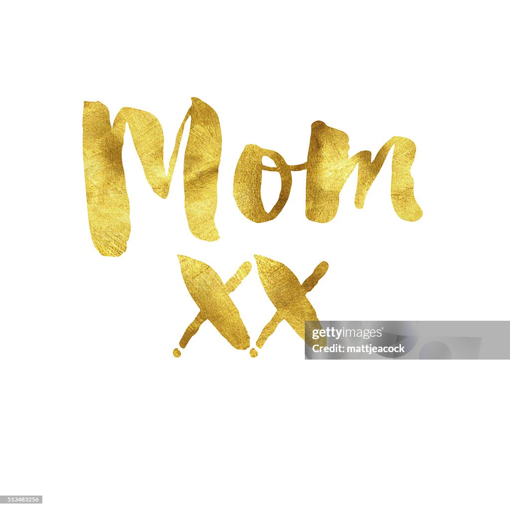 Mother Lettering Gold Gold Glitter Mothers Day Text High-Res Vector Graphic - Getty Images