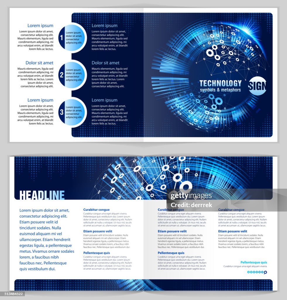 Computer Template Design Graphics Graphic Design Template Communications Technology High-Res Vector ...