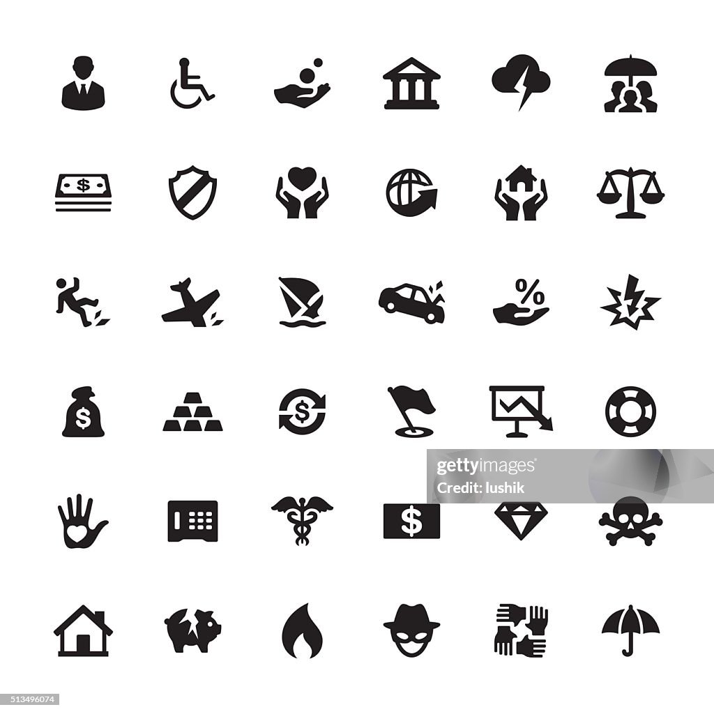 Accident And Insurance vector symbols and icons