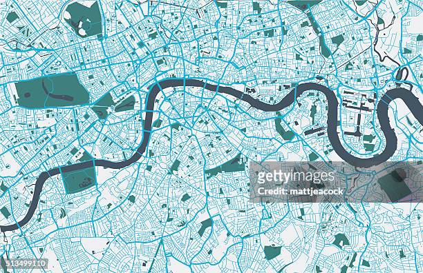 illustrazioni stock, clip art, cartoni animati e icone di tendenza di mappa della città di londra - london