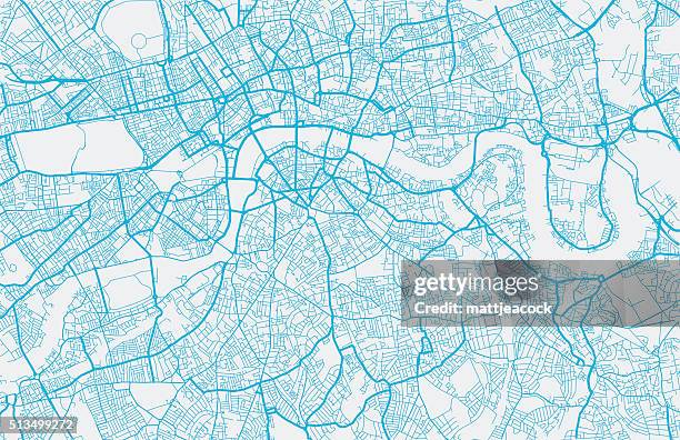 stadtplan von london - topografische karte stock-grafiken, -clipart, -cartoons und -symbole