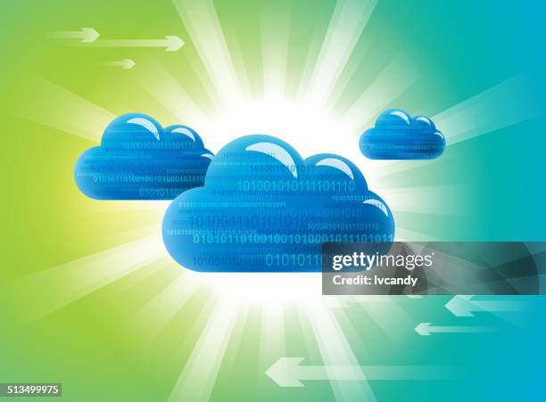 digital cloud - secure cloud storage stock illustrations