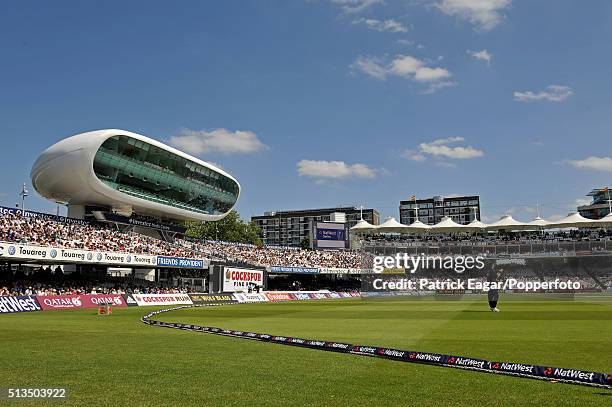 General view of the Media Centre at Lord's during the NatWest Series One Day International between England and New Zealand at Lord's, London, 28th...
