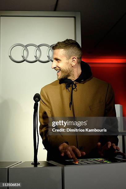 Curtis Kulig enjoys the Audi Sound Lab Experience at the Whitney Museum of American Art on March 2, 2016 in New York City.