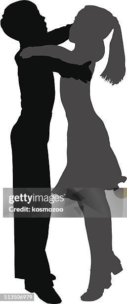 dancing children - tango music stock illustrations